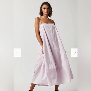 Free People Struttin Midi Dress, lavender, size XS